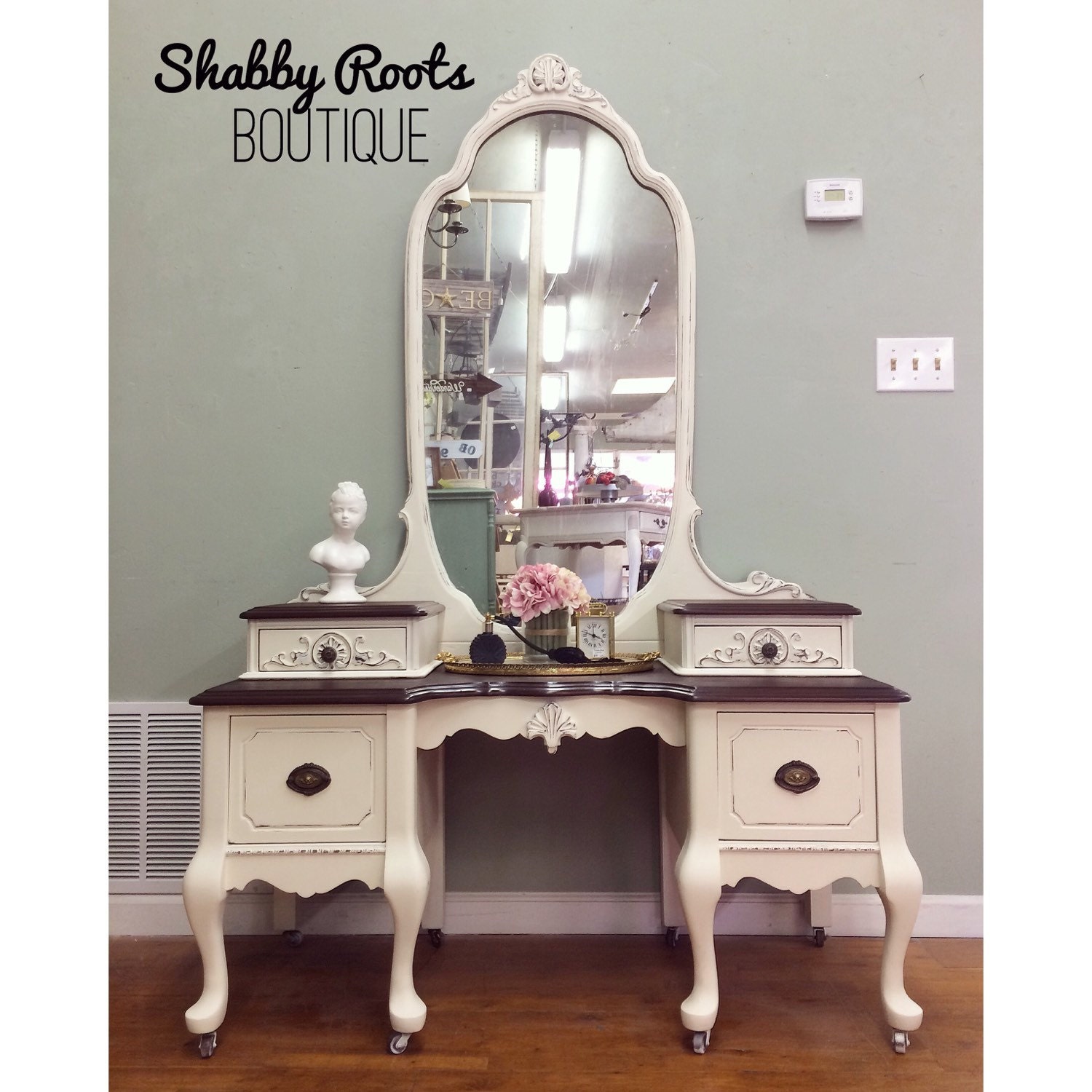 SOLD Antique 1920's victorian vanity dresser. Shabby