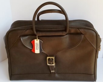 American Tourister Dark Brown Vinyl Carry on