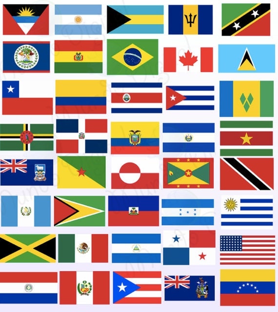 80 Flags of American Countries Clip Art / 40 With by DigitalNeeds