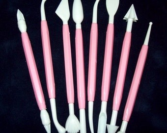 Clay Modeling Tools for Silicone Molds, Cake Decorating, Fondant or Sugar Crafts, Set of 8
