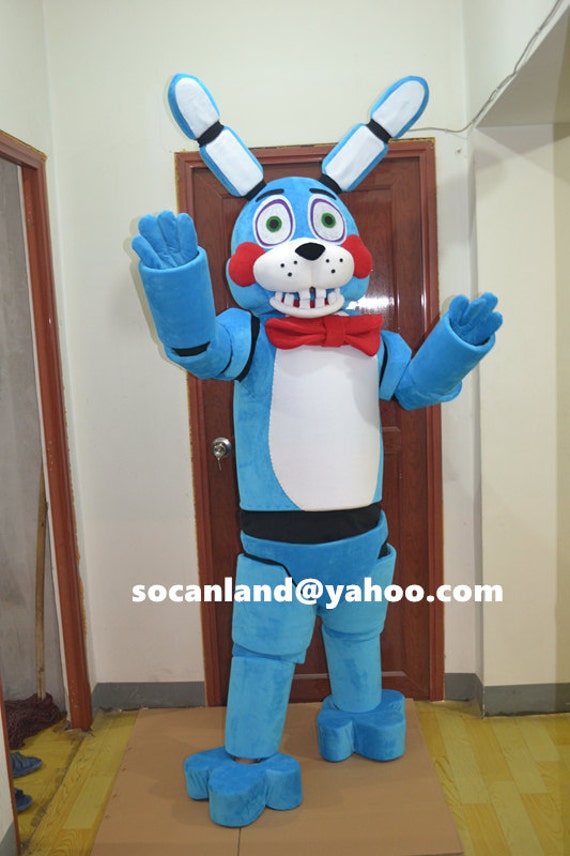 Toy Bonnie Mascot CostumeToy Bonnie by cartoonmascotcostume