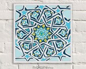 MOROCCAN Canvas print, MEXUAR, MOSAIC, Art Wall Decor, moroccan painting, Home Decor, Housewarming gift, 8x8 MOROCCAN Canvas print, MEXUAR, MOSAIC, Art Wall Decor, moroccan painting, Home Decor, Housewarming gift, 8x8