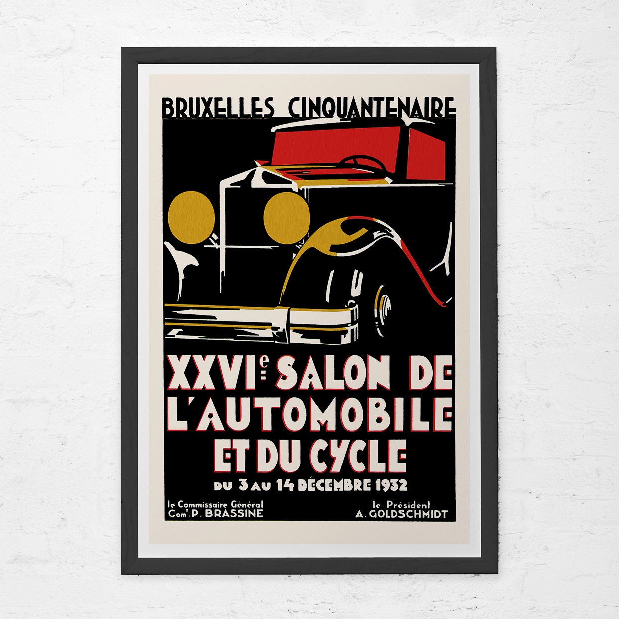 1932 CAR SHOW Poster Art Deco Car Poster Vintage Car