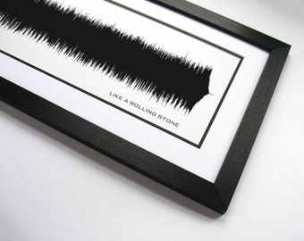 Like a Rolling Stone - Music Art Sound wave Print - Song Lyric Art, Artist Poster