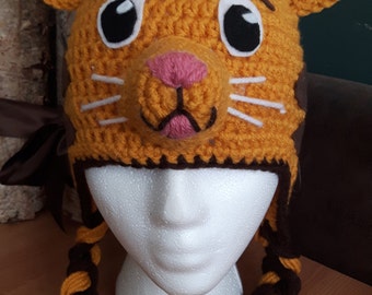 Daniel the Tiger inspired crochet hat
