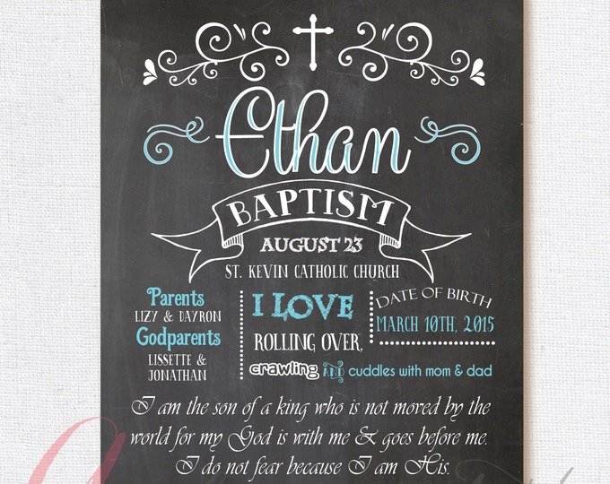 Chalkboard poster. Baptism poster. First Communion Poster. Cross Chalkboard Poster. Printable poster. Typographic Poster. Blessings Poster