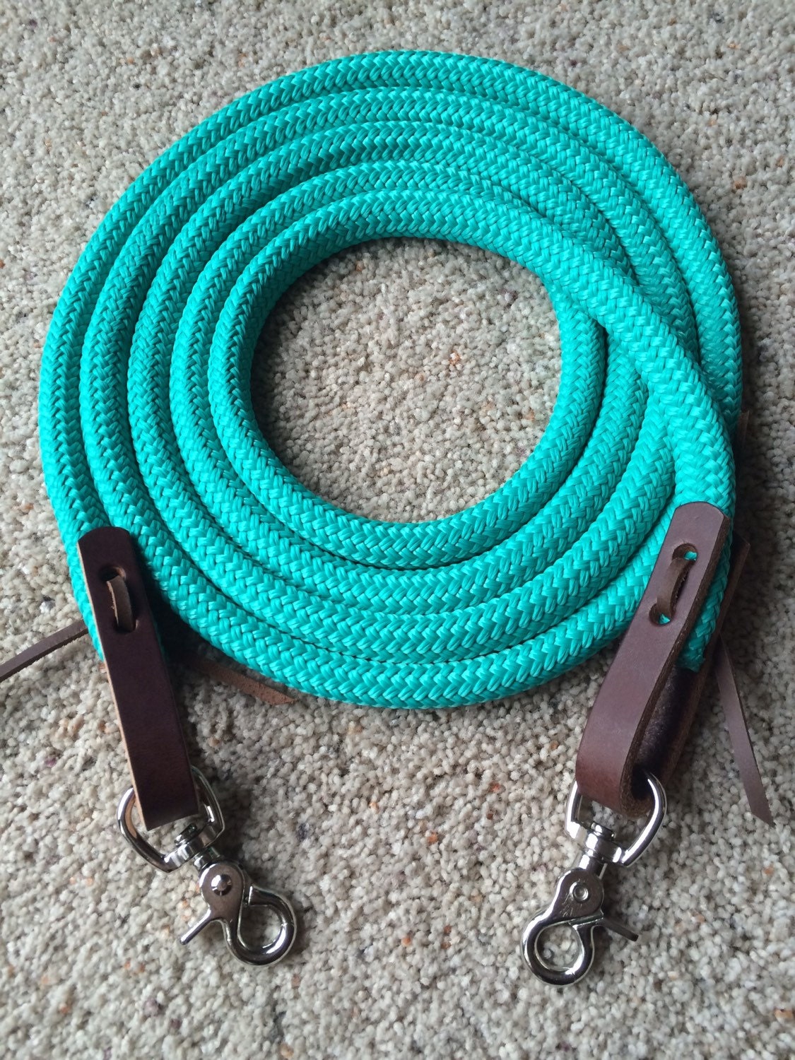 Custom Premium Rope Loop Reins w Water Tie Straps and Scissor