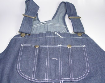 New Vintage Denim Bib Overalls 46x32 Sears Roebuck Tuff Carpenter pants dungarees farmer rockabilly hipster grunge clothing deadstock
