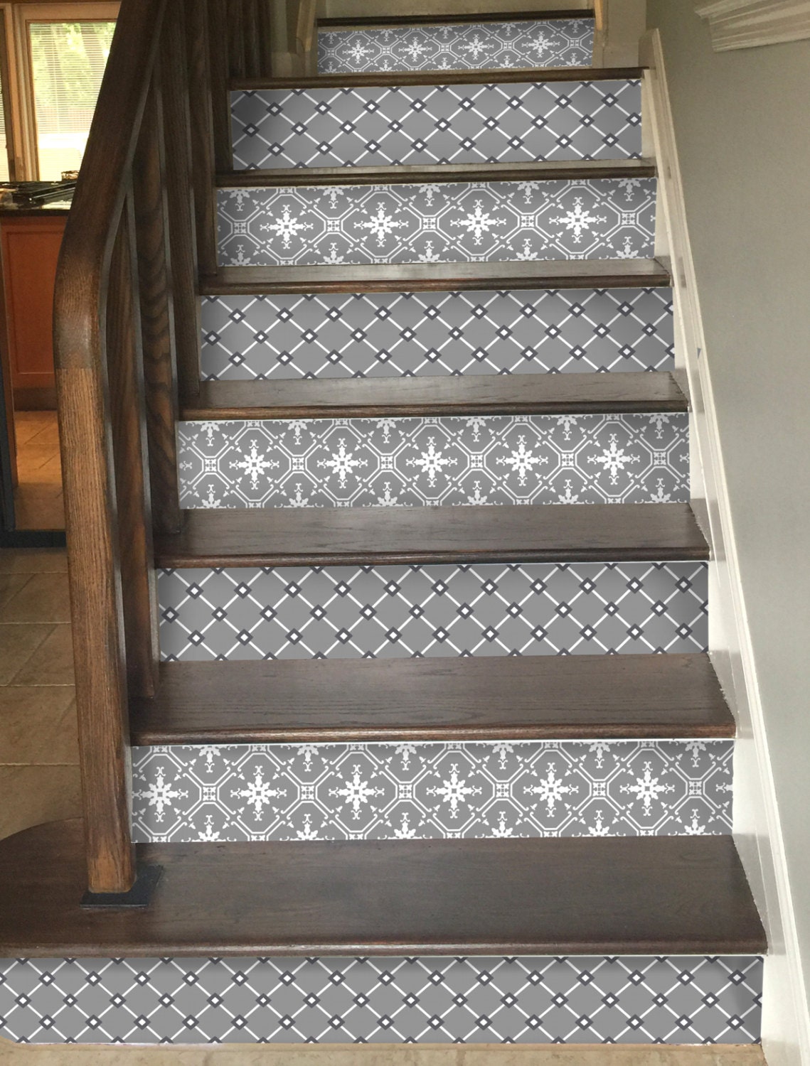 Stair Riser Vinyl Strips Removable Sticker Peel & Stick for 15