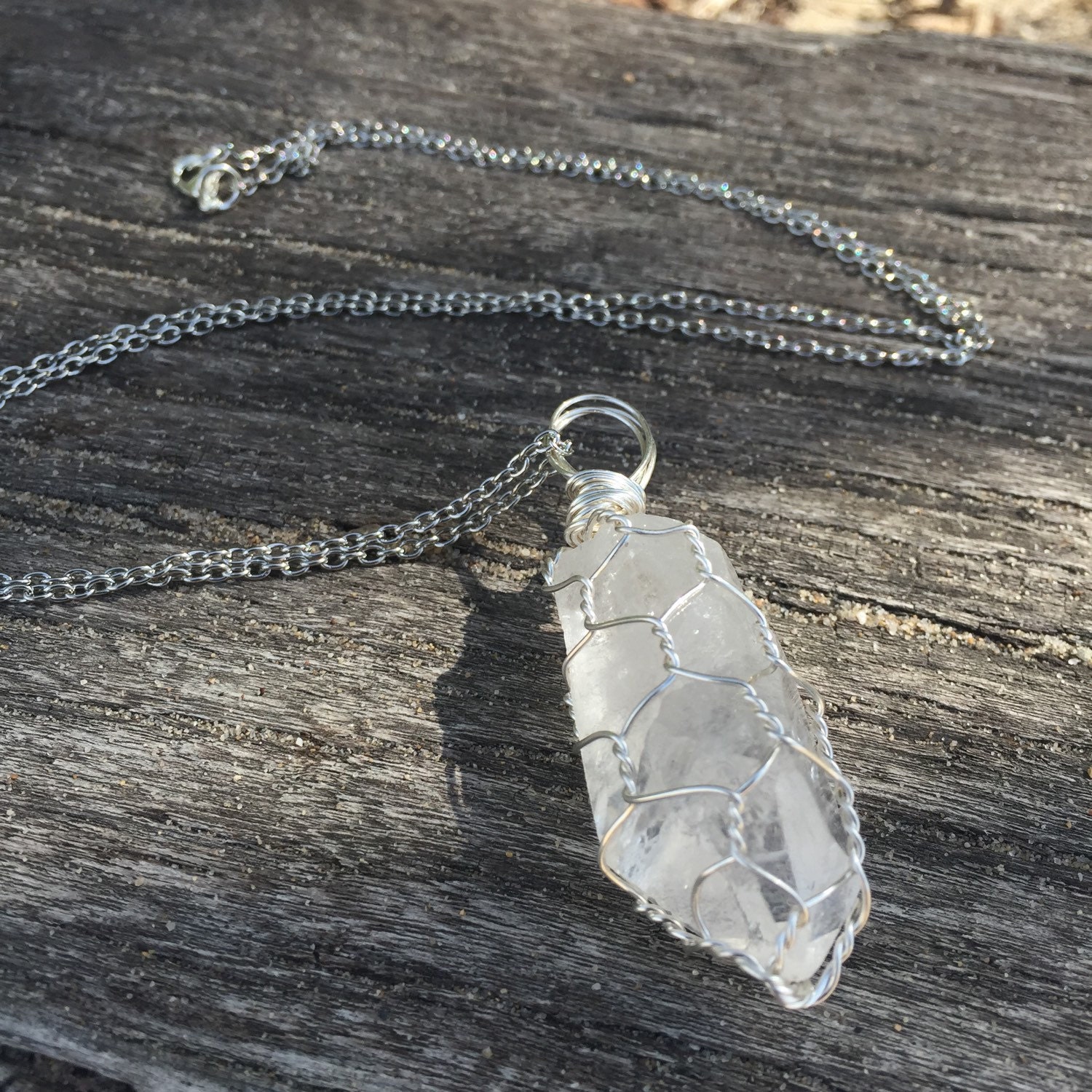 Sale Item Clear Quartz Crystal Necklace Was 25 Now 20