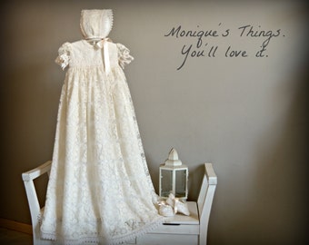 LOLA Line Baby UNISEX.Nb-18M.Ivory lace fabric.Custom your OWN outfit.Special celebration.Christening gown.Baptism.Naming.Blessing.Heirloom