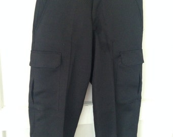 Items similar to Black Loose Fit Cargo Pants for Men CW100011 on Etsy
