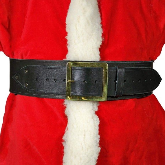 Santa Claus Leather Belt with Square Buckle