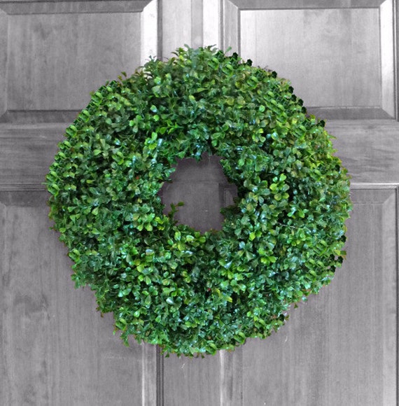 Boxwood Wreath Artificial Boxwood Wreath Outdoor by RefinedWreath