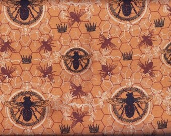 Bees Honeycone Lt. Orange Curtain Valance