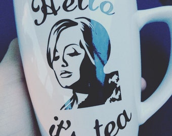 Adele "Hello it's Tea" coffee mug