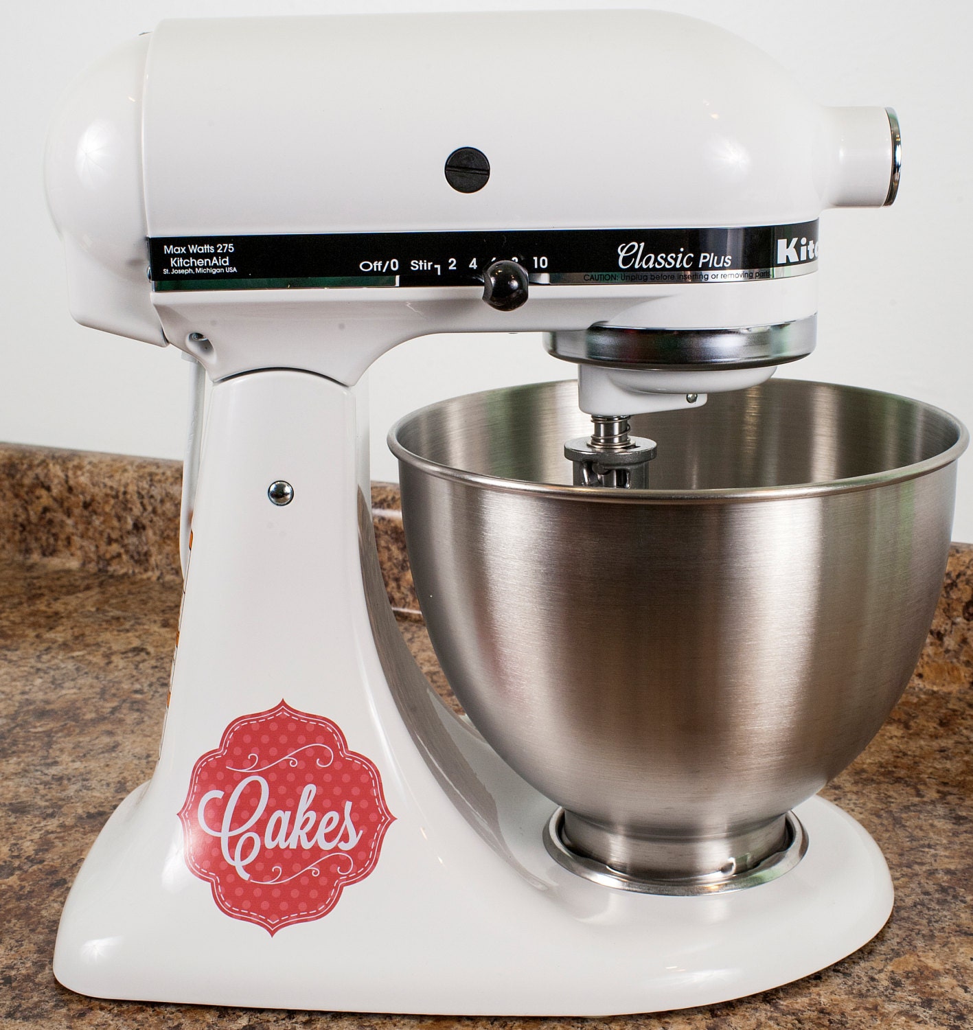 Cake Art Bakery Kitchenaid Mixer Mixing Machine Decal Art Wrap