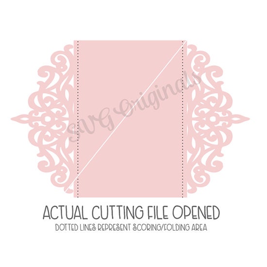 Download Lace Card or Invitation SVG File. Beautiful Card / Wedding