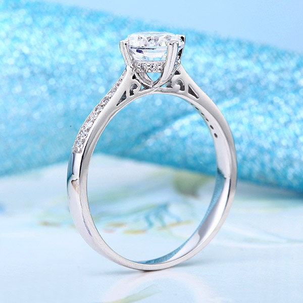 Classic Lab Created Diamond Engagement Ring 925 by ...