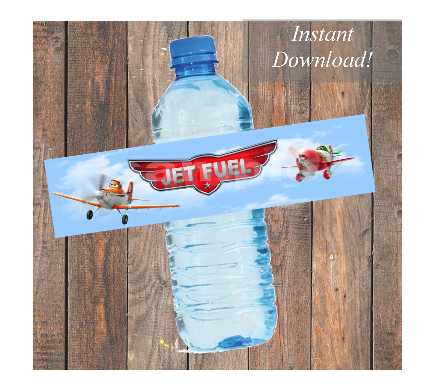 Disney Planes Jet Fuel Water Bottle Labels for by SimpleJoysStudio