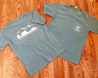 COMFORT COLORS Light Green Mountain short-sleeve pocket - Never Settle Apparel