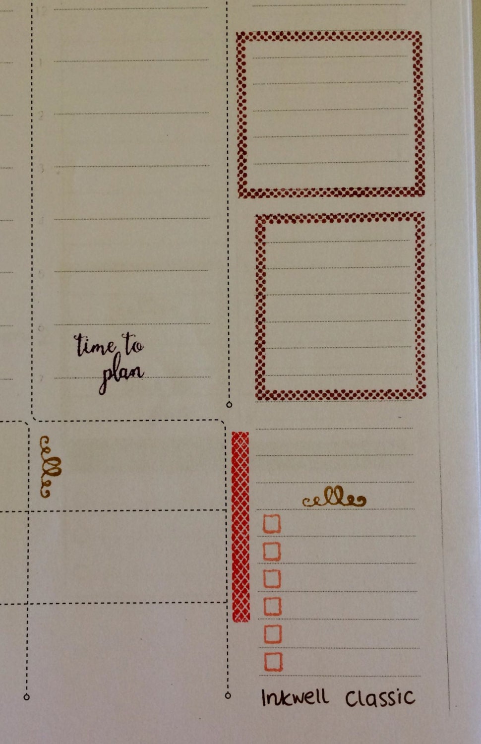 Planner stamps Horizontal 2 stamp set for by TinyStampsBigPlans