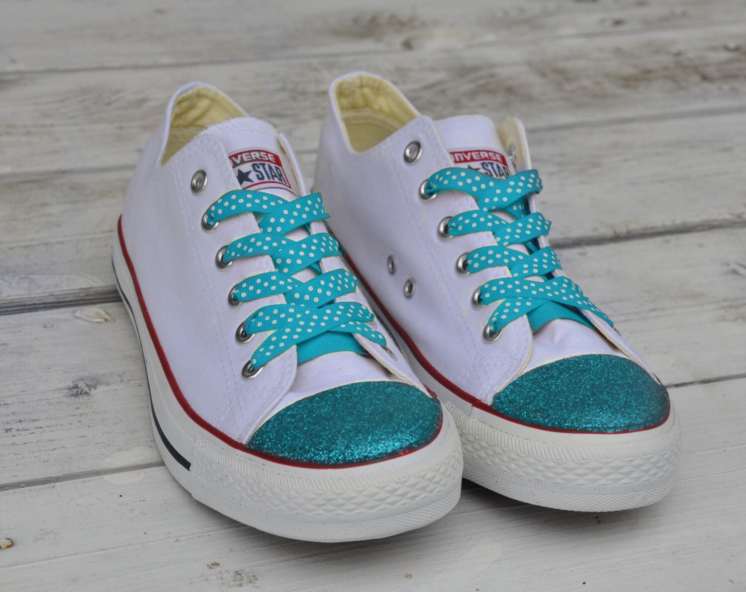 Converse shoes converse glitter toe tip wedding by RagzDagzTM