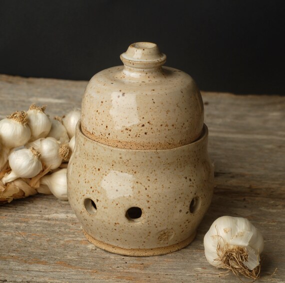 Beautiful Handmade Ceramic Garlic Pot
