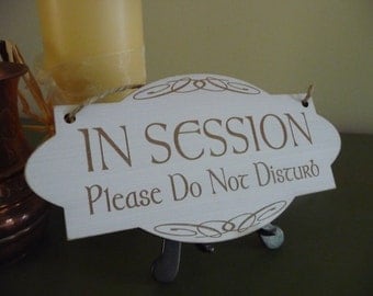 In Session Sign, Do Not Disturb Sign, Distressed Celtic Door Sign, Wooden Business Sign, Engraved Sign, Office Sign