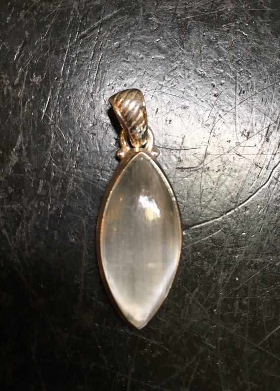 Selenite Pendant Selenite Necklace Raw Selenite Jewelry 6530