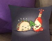 Taco and Hot Sauce Mini-pillow