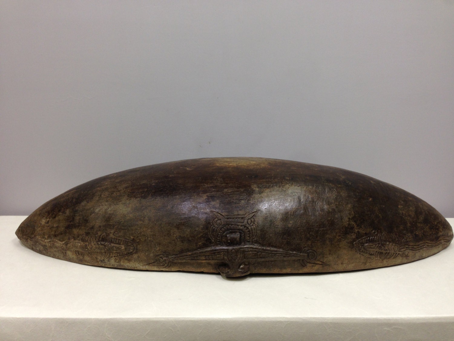 Papua New Guinea Bowl Siassi Carved Wood Ceremonial Feasting Bowl 34