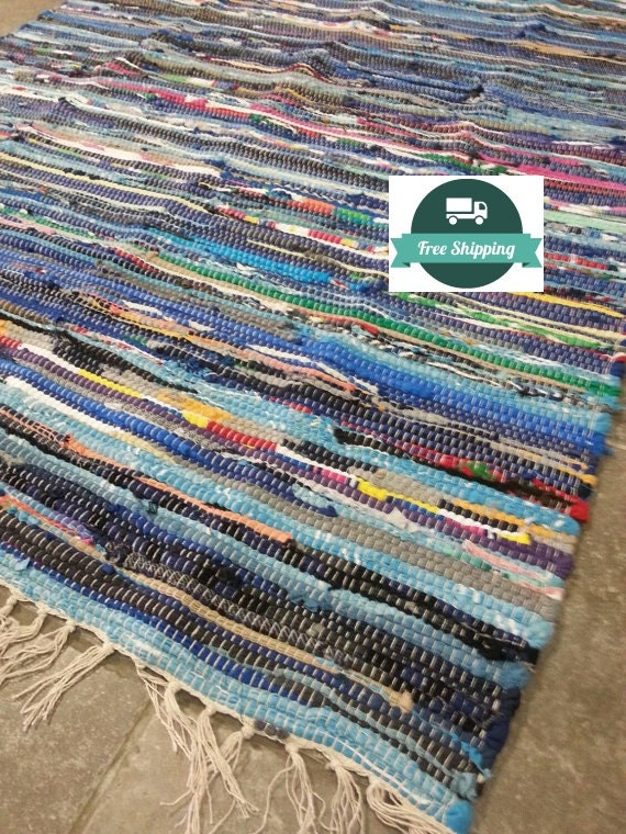 Danish Rag Rug / Mix Colorful / Kitchen Rugs/ by YourGreatestStory