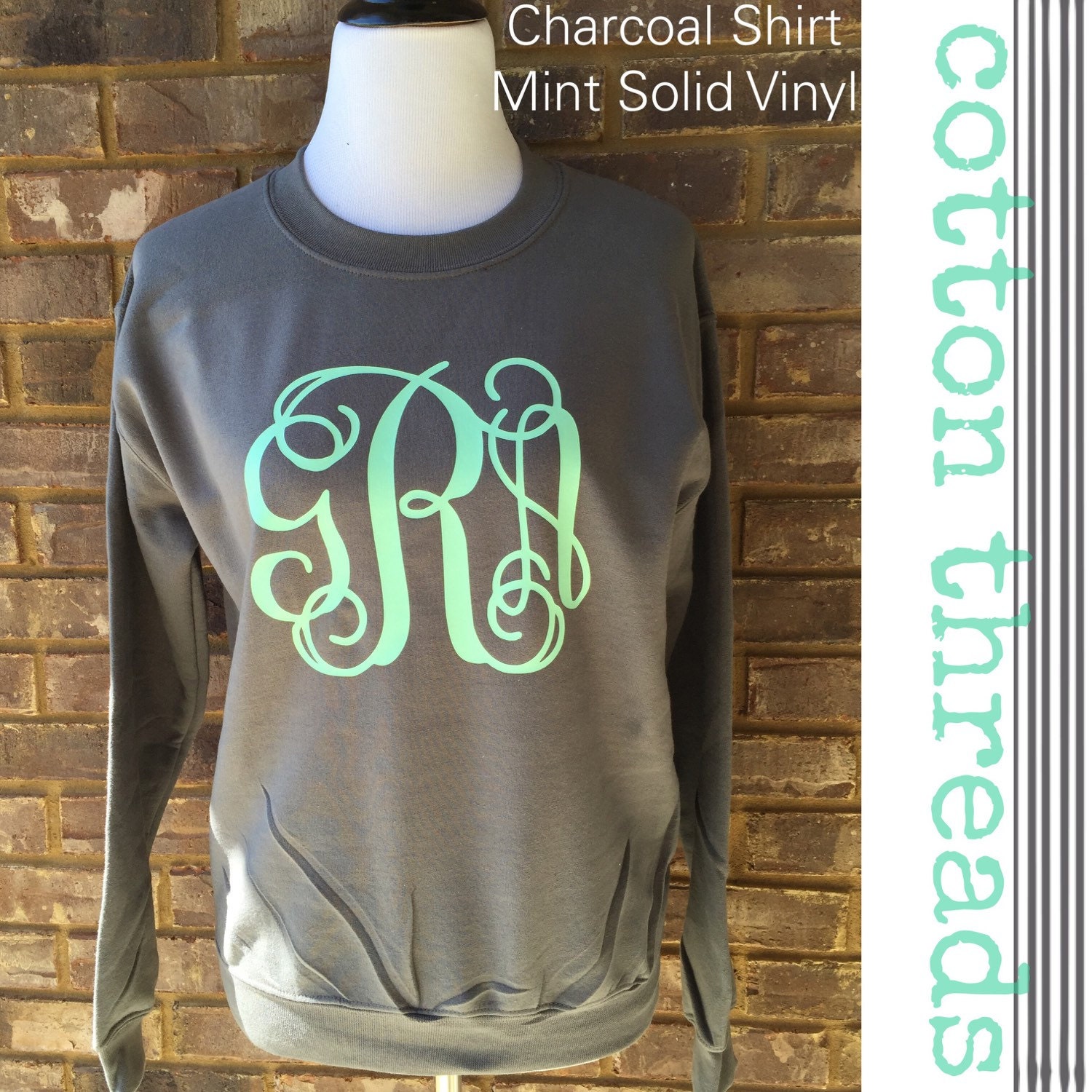 watercolor giant monogram sweatshirt