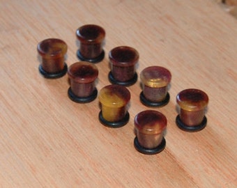 0g plugs turned from cast resin