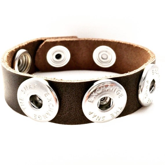 Handmade SNAP leather bracelet snap bracelet by TheSnapExchange