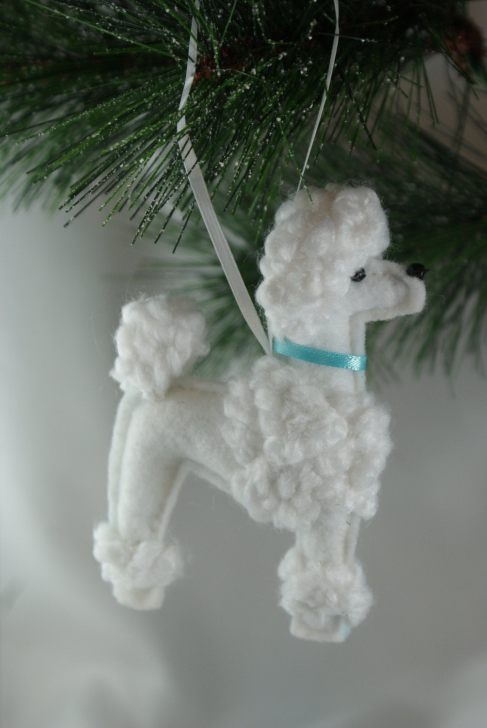 mini poodle ornament