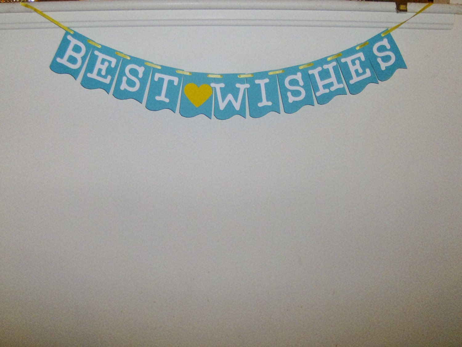 Best Wishes Banner Blue And White Wedding Anniversary