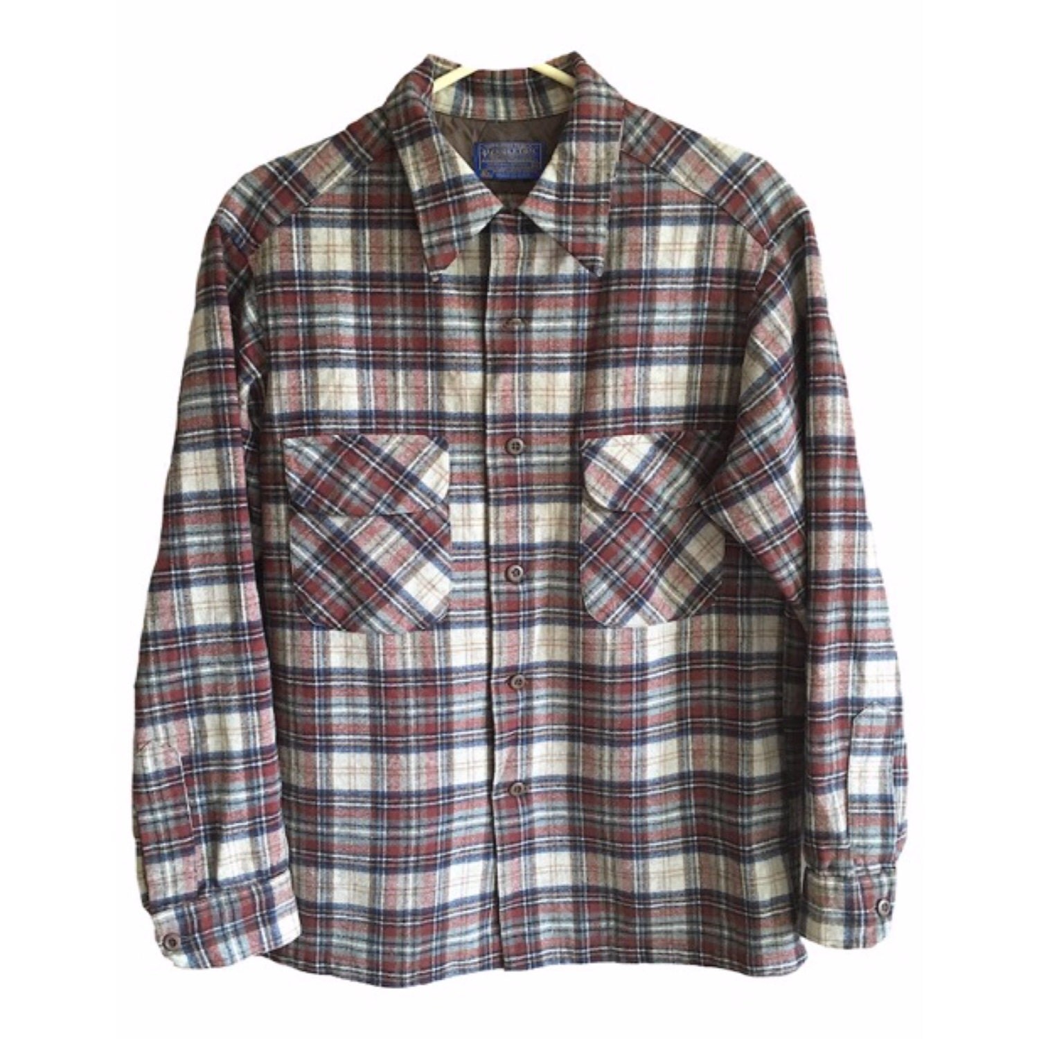 Pendleton Flannel Long Sleeve Mens Medium Virgin Wool button