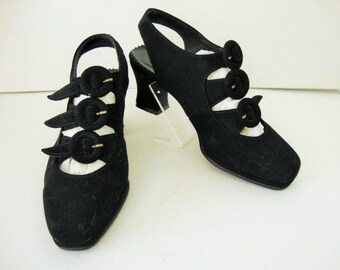 1940s Dance Shoes Pumps Sling Backs Heels Size 5