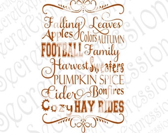 Fall Subway Svg, fall Svg, autumn Svg, Fall Sign Svg, Digital Fall Wood Sign Cutting File DXF JPEG SVG Cricut, svg Silhouette Print File