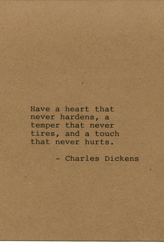 Items similar to Charles Dickens Quote Made on Typewriter