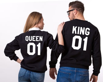 King Queen Hoodie, King Queen hoodies, Sweatshirts, Set of two, UNISEX