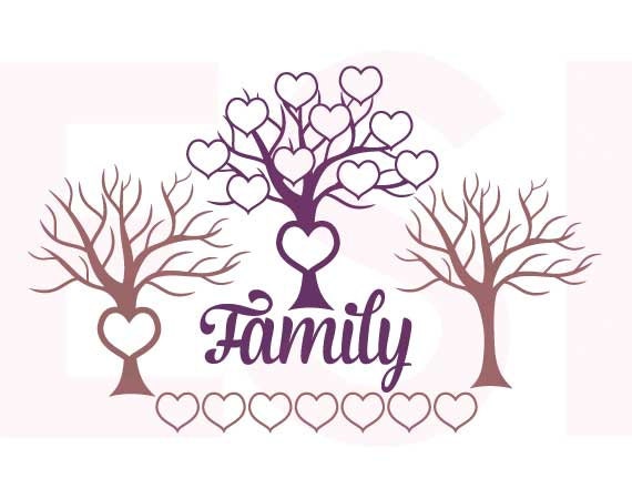 Download Family Tree SVGDXF EPS cutting files for use with