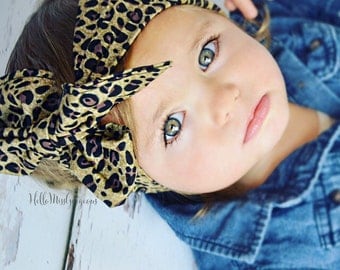 COCO CHEETAH Gorgeous Wrap- headwrap; fabric head wrap; cheetah head wrap; newborn headband; baby headband; toddler headband; baby headwrap