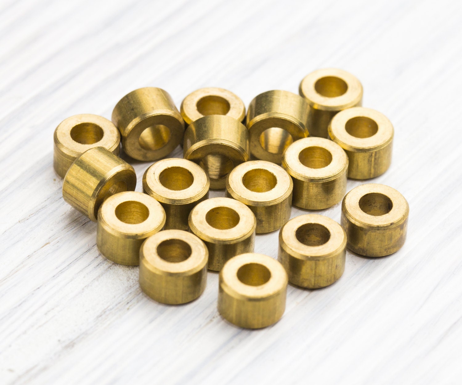Brass Mini Tubes Solid Brass Beads Tube Spacers Mykonos
