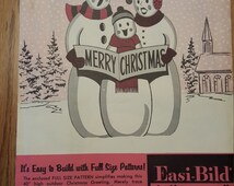 Outdoor Jolly Snowmen full size Pattern for wood yard art Holiday decor