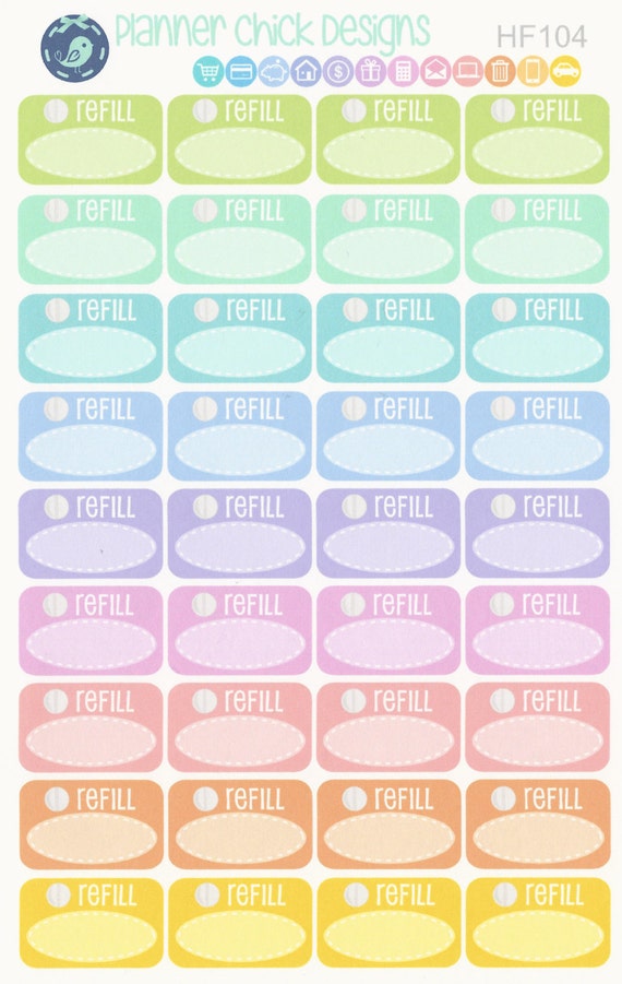 HF104 Refill Medication Stickers