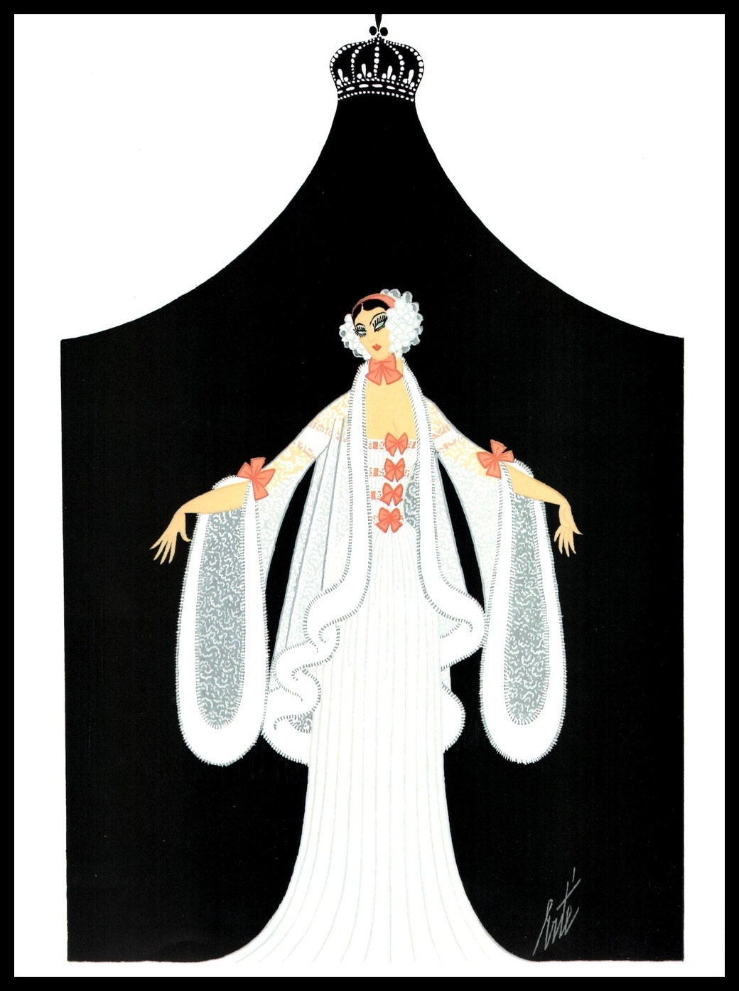 Erte Art Deco Print Costume Design From Der