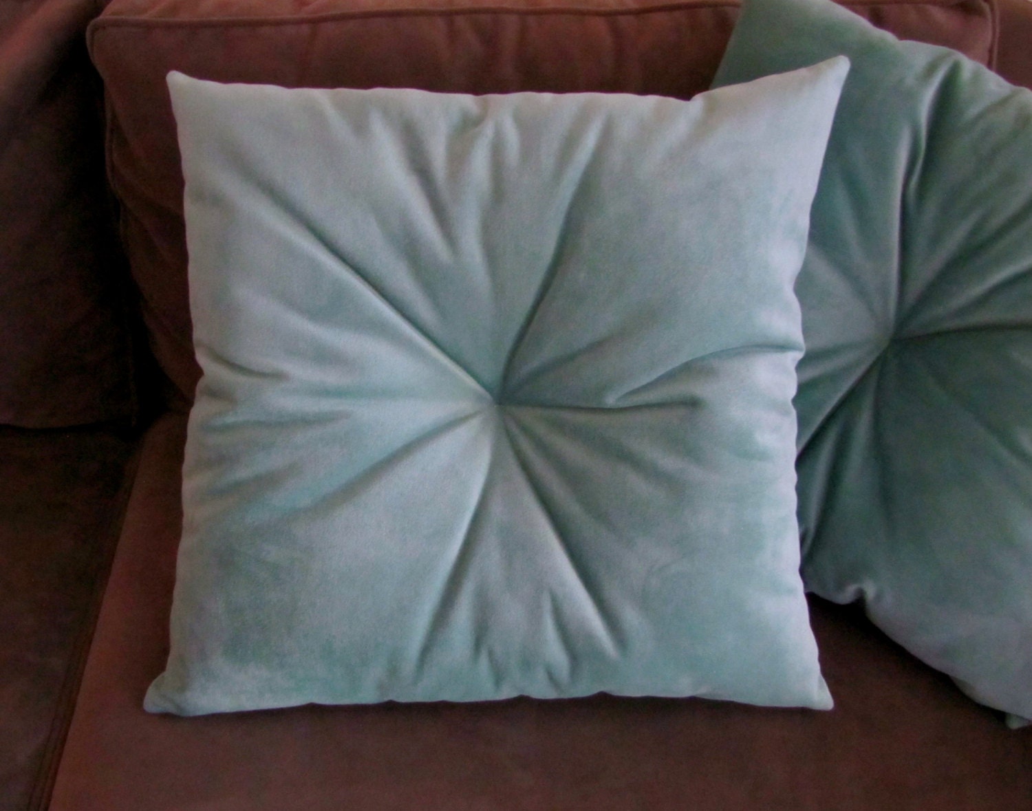 pillow tufted throw velvet pillows accent something request order